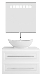 Водолей Тумба с раковиной Либретто 80 белая – фотография-2